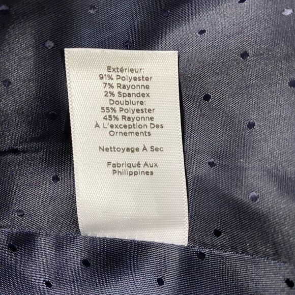 Talbots navy blue open front blazer Size 8 New without tags - Picture 7 of 7